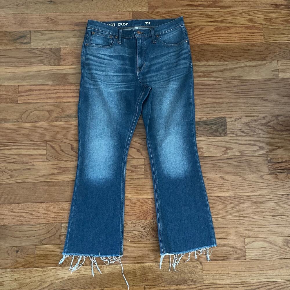J. Crew Demi Boot Crop Jeans BA630 Lantern Wash Blue Women 31T High Rise